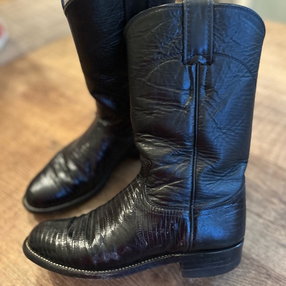 Justin Size 5 B.  Black Iguana Lizard boot, womens - Picture 6 of 7